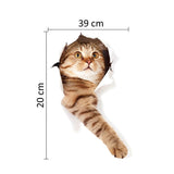 HULIANFU Toilet Stickers 3D Cat Vivid Wall Sticker  Fashion Lovely Animal Pvc Waterproof Decal For Bathroom Toilet Kicthen Decorative