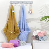 HULIANFU Towel Women Adult Bathroom Absorbent Quick-Drying Bath Thicker Shower Long Curly Hair Cap Microfiber Wisp Dry Head Hair Towel