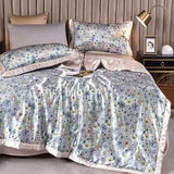 HULIANFU Summer Blanket Ice Silk Quilt Cool Feeling Nap Knee Air Conditioning Quilt Adult Children Washable Bedding