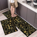 HULIANFU New Hot Sale Kitchen Floor Mat Tableware Pattern Entrance Doormat Bathroom Door Floormat Parlor Anti-slip Antifouling Long Rugs