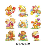 HULIANFU Iron on Cute Animal Patches Set for Clothing DIY T-shirt Applique Vinyl Unicorn Heat Transfer Clothes Stickers Thermal Press T