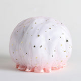 HULIANFU Women Hair Cap Hat Supplies Bathroom Double Layer Shower Waterproof Thick Cover Accessories