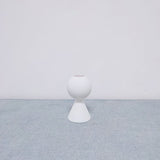 HULIANFU White Black Wooden Candle Holder Nice Minimalist Geometric Beech Shaped Candle Art Decoration Candle Seat