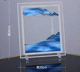 HULIANFU Moving Sand Art Picture Round Glass 3D Deep Sea Sandscape In Motion Display Flowing Sand Frame Sand Painting