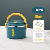 HULIANFU TUUTH Multi-layer Lunch Box for Office Worker Big Capacity Food Grade Stainless Steel Bento Box Food Container School Picnic