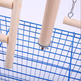 HULIANFU Parrot Climbing Ladder Swing Toy Natural Wood Bird Conure Cage Stand Rope Perch
