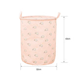 HULIANFU Organizer Canvas Laundry Basket Waterproof Large Capacity Laundry Hamper Dirty Clothes Storage Basket Toy Home Storage Bin 45x35