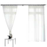 HULIANFU White Tulle Curtains for Living Room Decoration Modern Chiffon Solid Sheer Voile Kitchen Curtain