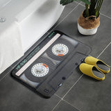 HULIANFU Retro Cassette Music Tape Floor Mat Multiple Choice Funny Entrance Door Mat Living Room Kitchen Non-Slip Carpet Bathroom Doormat