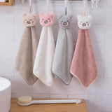 HULIANFU Soft Baby Towel Cartoon Animal Hand Towel Hanging Face Towel Cute Absorbent Bathing Towel For Bathroom Kitchen Quick Dry Towel