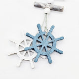 HULIANFU Wooden Fish Sailboat Rudder Hanging Decoration Beach Theme Wall Decor Door Crafts Wind Chimes Ornament Nautical Pendants Gifts