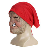 HULIANFU Realistic Halloween Headgear Smoking Old Lady Man Face Cover Latex Head Wear for Halloween Funny Party Cosplay Props Masks