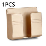 HULIANFU Punch Free Wall Mounted Organizer Storage Box Remote Control Mounted Mobile Phone Plug Wall Holder Charging Multifunction hook