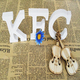 HULIANFU White Wood Letter Alphabet DIY Personalised Name Design Art Crafts Free Standing Xmas Birthday Wedding Party Home Decoration