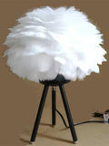 HULIANFU table lamps for bedroom modern luxury living room led feather lamp for bedroom bedside lamp desk lamp aesthetic girl cute nordic