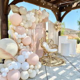 HULIANFU Rose Apricot Balloon Garland Arch Kit Wedding Birthday Party Decoration Kids Confetti Latex Balloons Baby Shower Decor Baloon