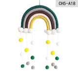 HULIANFU Nordic Cloud Rainbow Raindrop Wall Hangings Decoration For Kid Girls Bedroom Hanging Pendant Baby Bed Tent Hanging Toy Pendant