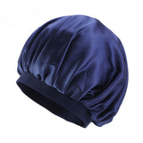 HULIANFU Unisex Adults Satin Nightcap Wide-brimmed Single Color Men Women Sleeping Cap for Spring Autumn Winter