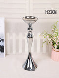 HULIANFU Metal Candle Holders Flowers Vase Candlestick Centerpieces Road Lead Candelabra Centerpieces Wedding porps Christmas decoration