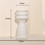 HULIANFU Nordic Ins Creative Ceramics Vase Home Ornaments White Vegetarian Flower Pot Vases Home Decorations Craft Gifts