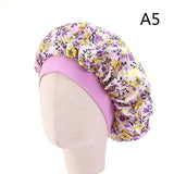 HULIANFU Women Night Sleep Hat Adjust Satin Bonnet Hair Styling Cap Long Hair Care 29 Styles Silk Head Wrap Shower Cap Hair Styling Tools