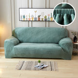 HULIANFU Plush Thick Sofa Cover for Living Room Adjustable Elastic Corner Couch Covers Sectional Slipcover Decor Sofa Chaise Cover Lounge
