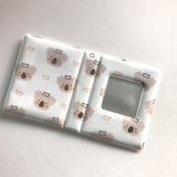HULIANFU Kawaii Bear photo album 3 Inch Love Heart Hollow Kpop Card Binder Name Card Book Photo Album Card Photocard ID Holder 40 Pockets