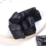 HULIANFU Natural Black Tourmaline Gravel Raw Gemstone Mineral Specimen Irregular Crystal Healing Advanced Collection Eliminate Magnetism