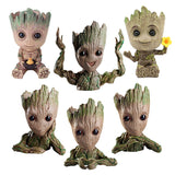 HULIANFU Strongwell Home Decoration Flower Vase Miniature Model Succulent Flower Pots Desktop Display Figurines Baby Groot Artware Gifts