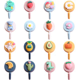 HULIANFU New Cute Animal Wall Hook for Key Holder Coat Towel Hanging Plastic Mask Holder Bathroom Organizer Wall Decor Home Accessories