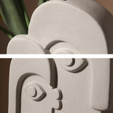 HULIANFU Nordic Creative Ceramic Face Vase Simple Decoration Bedroom Decor Livingroom Porch Flower Arrangement Home Decoration Art Vase