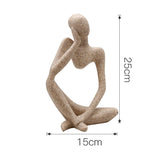 HULIANFU Modern European Style Resin Abstract Thinker Statue For Decoration Simple Sculpture Figurine Hotel Office Home Decor New