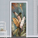 HULIANFU  PVC Self-Adhesive Waterproof Door Sticker Modern 3D Abstract Line Mural Wallpaper Living Room Study Home Decor Art Door Poster