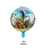 HULIANFU Large 4D Walking Dinosaur Foil Balloons Jungle Animal Boys Birthday Party Decors Jurassic  Standind Dragon Kids Toys Air Globos