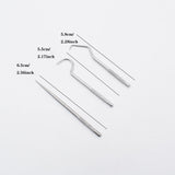 HULIANFU Stainless Steel Toothpick Set Metal Flossing Tools With Portable Toothpick Holder Outdoor Household Travel Seal Storage