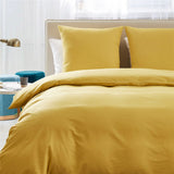 HULIANFU Modern 55% Linen 45% Cotton Bedding Sets Solid Color Bed Set Duvet Cover French Shams Simplicity Bedclothes For Home Sing/Queen