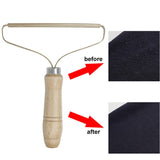 HULIANFU Pet Hair Remover Brush Portable Lint Remover Hair Brush Fuzz Fabric Shaver Brush Dog Grooming Tool Wooden Cat Brush Dog Supplies