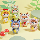 HULIANFU LMDZ Fashion Lovely Wool Felting Fabric Materials Handcraft Needle Felting Kit Doll Twelve zodiac for Needle Material Bag Pack