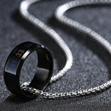 HULIANFU Smart Sensor Temperature Ring Modern Real-time Intelligent Temperature Test Finger Rings Thermometer Women Men Jewelry Gifts