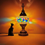 HULIANFU Turkish mosaic table Lamp vintage art deco Handcrafted lamparas de mesa mosaic Glass romantic bed light lamparas con mosaicos