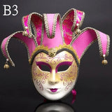 HULIANFU Newly High-end Venetian Masquerade Mask Mask Europe and The United States Halloween Clown Mask Show Supplies