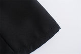 Hulianfu Lace-up Slim-Fitting Edible Tree Fungus Folds Summer New Women Black Elastic Sling Ruffle Camisole Crop Top Zipper