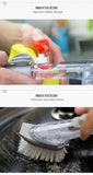 HULIANFU Long-handled hydraulic pot-washing brush automatic liquid-filling sponge dish-washing brush cleaning brush hydraulic pot-washing