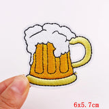 HULIANFU Mushroom Applique Embroidered Patches On Kids Clothes DIY Iron On Patches Cartoon Patches For Clothing Stickers Animal Badges