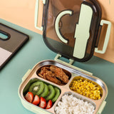 HULIANFU Stainless Steel Lunch Box For Kids Food Storage Insulated Lunch Container Japanese Snack Box Breakfast Bento Box With Soup Cup