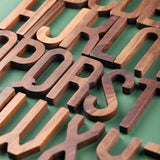 HULIANFU NEW Nordic Style Black Walnut Letter Decorative Letters Combination Wall Decoration DIY Letter Home Decoration Wooden Alphabet