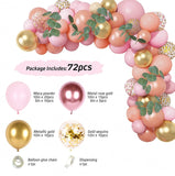 HULIANFU Macaron Pink Balloon Garland Arch Kit Wedding Birthday Party Decoration Kids Globos Gold Confetti Latex Ballon Baby Shower Girl