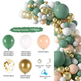 HULIANFU Rose Apricot Balloon Garland Arch Kit Wedding Birthday Party Decoration Kids Confetti Latex Balloons Baby Shower Decor Baloon