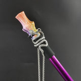 HULIANFU Reusable Hookah Mouthpiece  with Stainless Chain Strap Shisha Mouth Tips Silicon Resin Chicha Narguile Water Pipe Mouthpieces