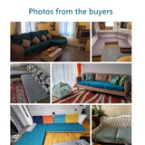 HULIANFU Waterproof 1/2/3/4 Seaters Cushion Sofa Seat Cover Anti-dust Tight Wrap Protector Jacquard Plush Fibre for Living room